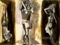 L aubade Trois femmes nues tude 1942 Kubismus Pablo Picasso